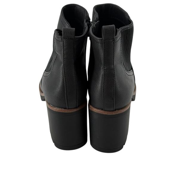 Naturalizer Ankle Boots Madalynn Gore Black Lugged Womens Size 10 Pull On Bootie - Picture 7 of 12